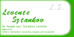 levente sztankov business card